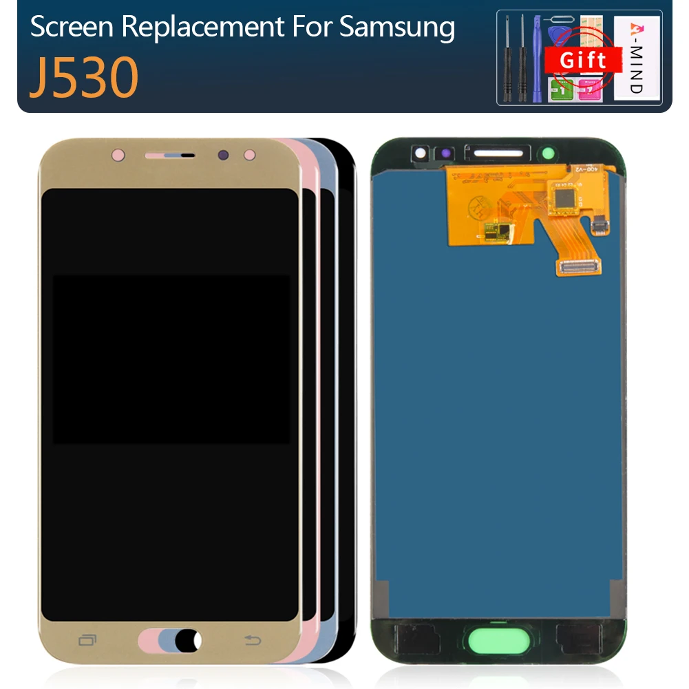 Яркость можно настраивать lcd Замена для Samsung Galaxy J5 2017 j530 J530F s дисплей с сенсорным