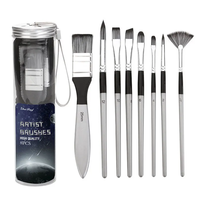 8 акварельных кистей сумка для хранения ПВХ трубка нейлоновая кисть