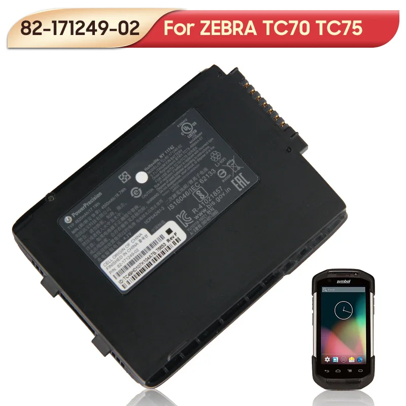 

Original Replacement Battery 82-171249-02 82-171249-01 For ZEBRA TC70 TC75 Symbol ScannerBattery 4620mAh