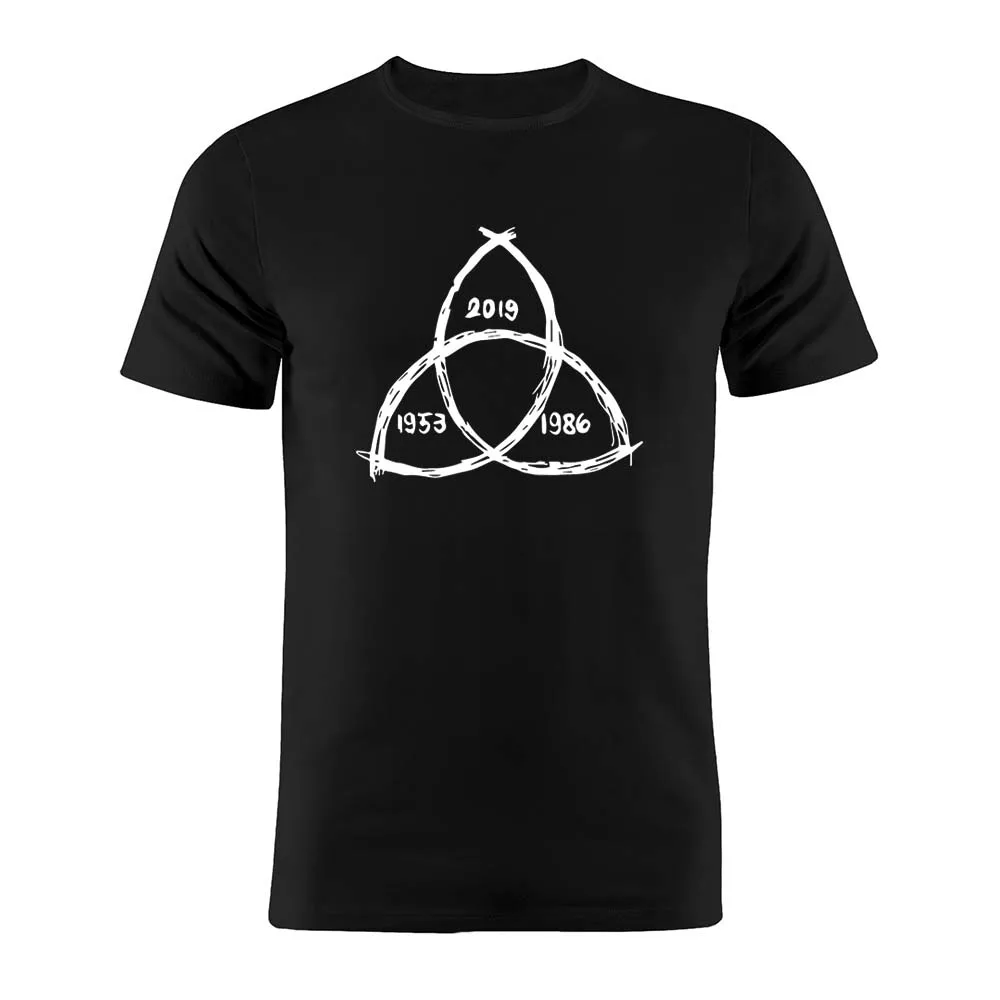 Футболка унисекс из 100% хлопка Темная футболка с символом Netflix Triquetra 2019 1953 1986