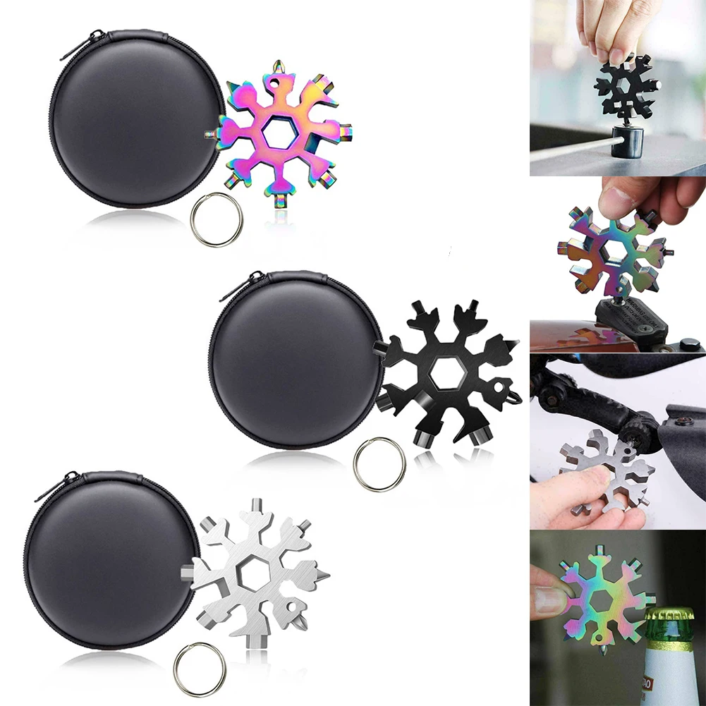 

Screwdriver Snowflake Multi Tool Allen keys Stainless steel Spanners Opener