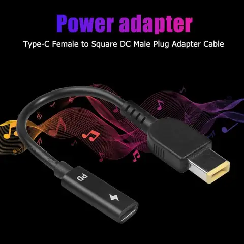 Адаптер USB Type C на квадратный штекер ALLOYSEED 20В