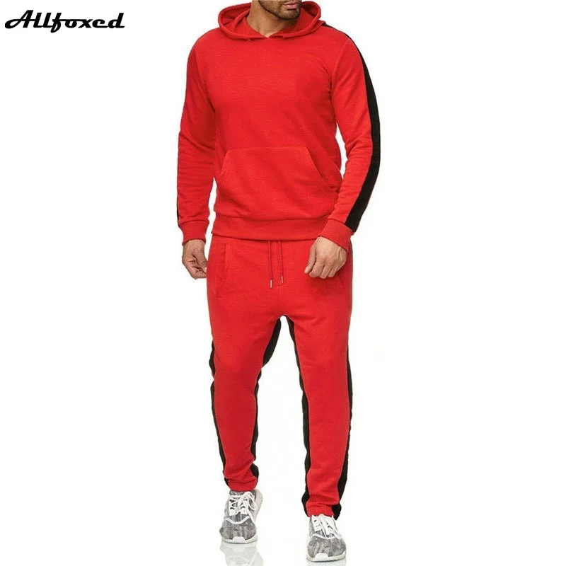 

Новый модный мужской повседневный костюм весна-осень мужские толстовки и спортивные брюки комплект из двух предметов Мужская спортивная о...