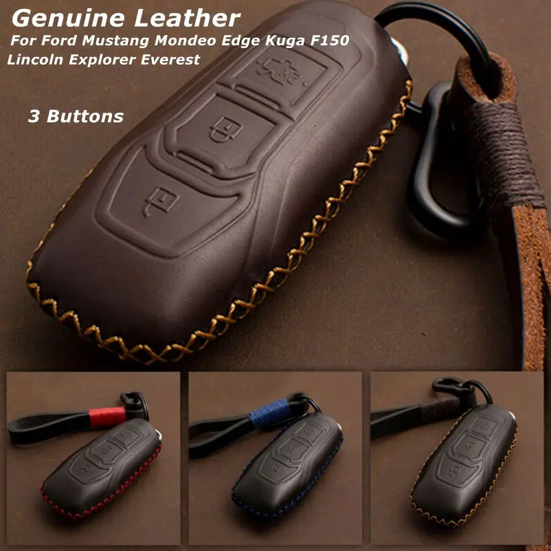 Автомобильный Брелок дистанционного управления с ключом чехол из натуральной