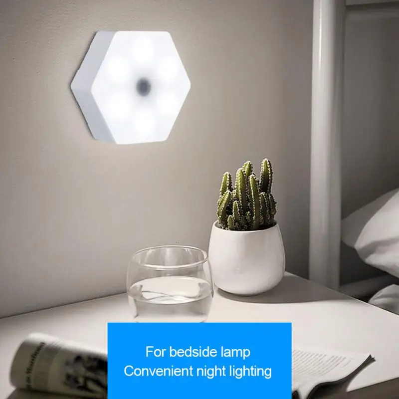 

LED Night Light DIY Removable Hexagonal Wall Lamp Dimmable Touch Sensor With Remote Controller For Home Decoration Night Lamp