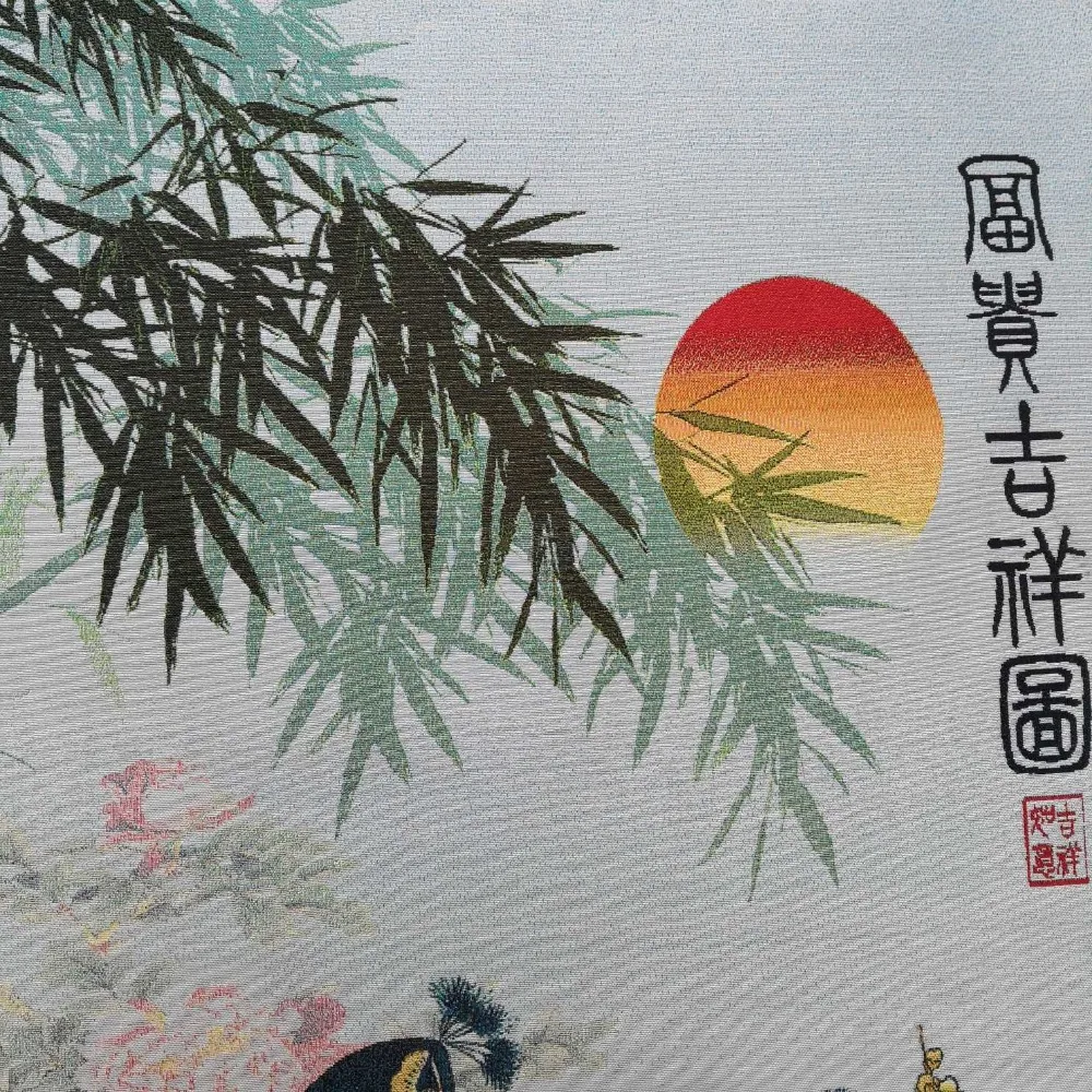 Тибетский шелковый тханка Гуаньинь 60x90см