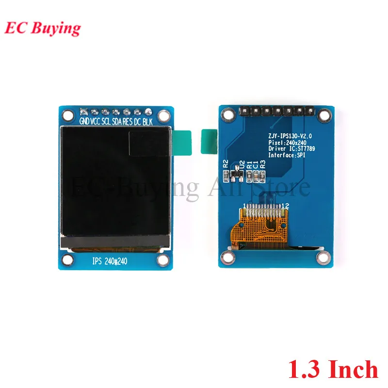 TFT-дисплей 0 96 1 3 44 8 дюймов IPS 7P SPI HD 65K полноцветный ЖК-модуль ST7735 / ST7789 Привод IC 80*160