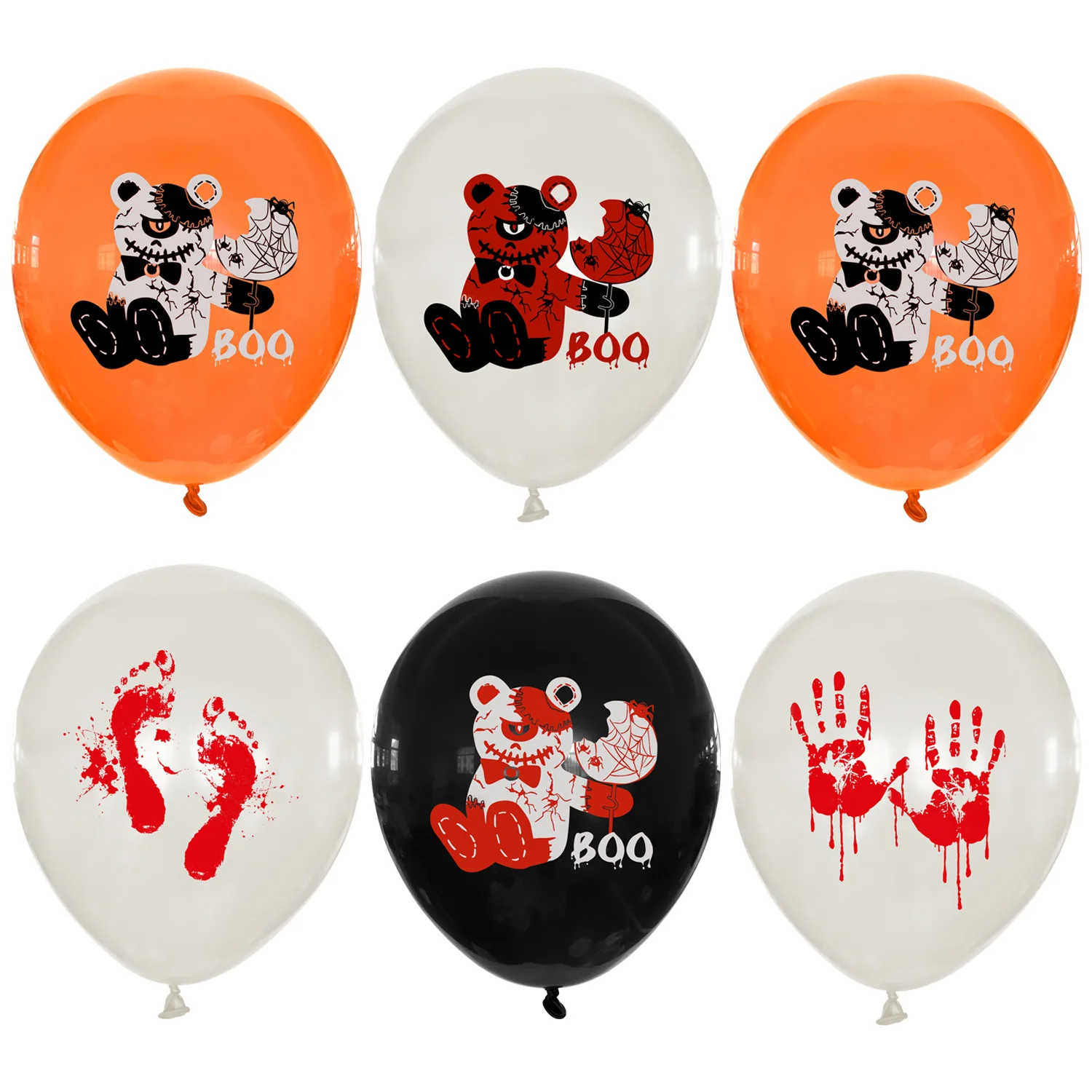 Набор воздушных шаров Happy Halloween фольга латекс тыква призрачная летучая мышь зомби