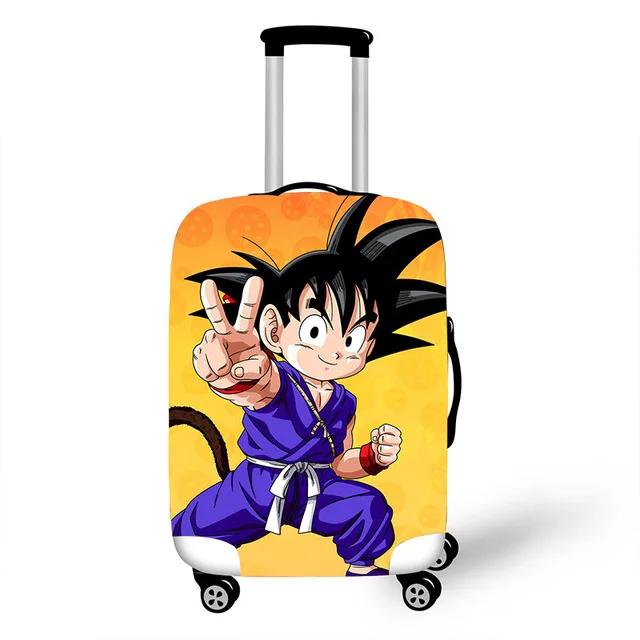 ELVISWORDS Dragon Ball Z чехол для чемодана с принтом для путешествий чемодан протектор для мальчиков девочек тележка прочный защитный чехол - Цвет: Слоновая кость