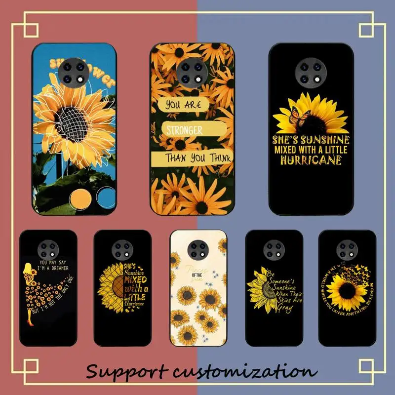 

Cute Sunflower Phone Case For Xiaomi Redmi Note8A 7 5 Note8pro 8T 9Pro note 6pro Capa