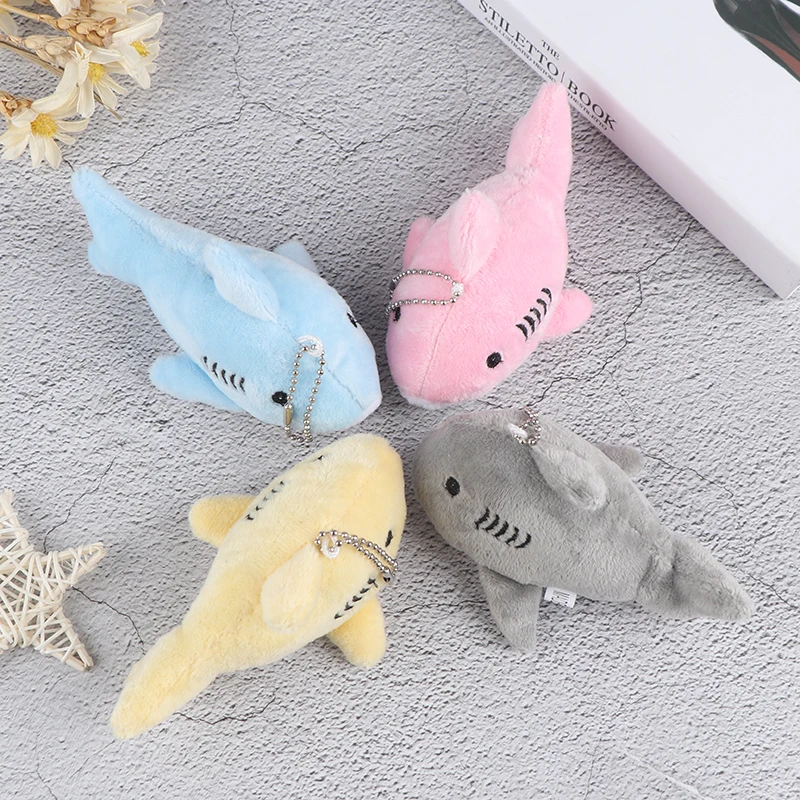 

12CM Cute Simulation Shark Plush Key Chain Pendant Soft Cartoon Whale Stuffed Doll Backpack Keychain Bag Pendant Kids Gifts