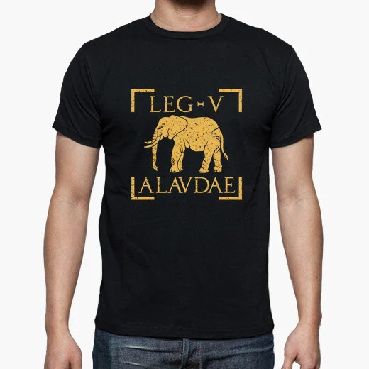 

Легион алоуды. Футболка с эмблемой слона римского легиона. Летняя мужская футболка с подвеской