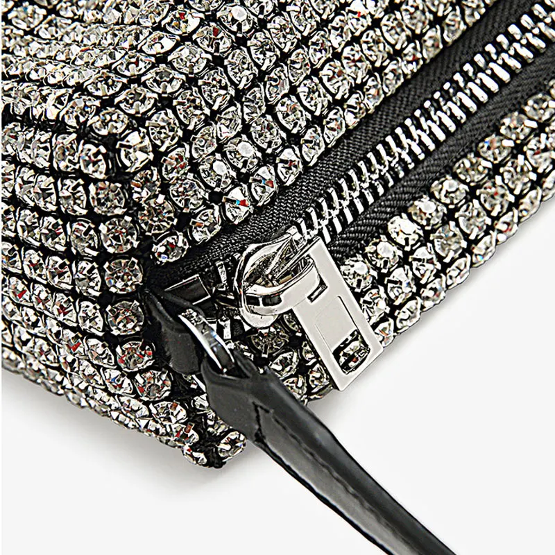 

Small HOTO Diamond Hobo Bag Women Handbag Luxury Designe Vintage Handbag Hobos Diamond Messenger Handbag Lady Shiny Hoto