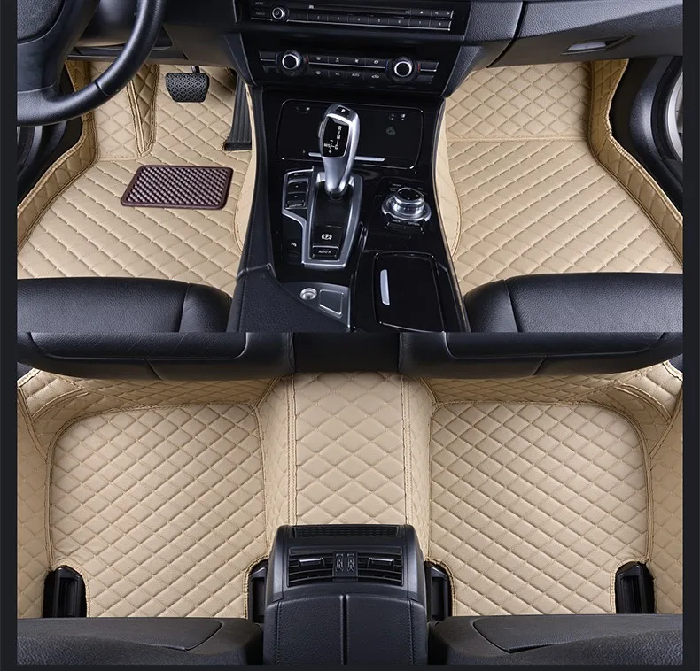 BEIGE SJ всепогодные пользовательские подходят автомобильные коврики передние и задние FloorLiner Стайлинг автозапчасти коврик для Ford aurus 18 - Название цвета: BEIGE