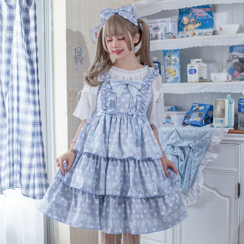 

Little Hedi ~ Sweet Polka Dotted Lolita JSK Dress by Yomi