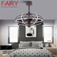 fairy modern ceiling fan lights coffee with remote control fan lighting for home dining room bedroom restaurant