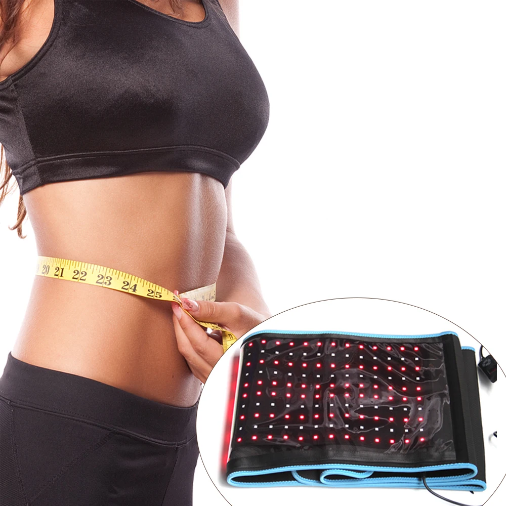 Foldable and portable 660/850 nm red light therapy slimming large wrap belt with pdt infrared light to lost weight belt