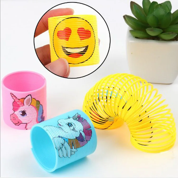 36/24 шт Единорог вечерние сувениры для детей Халк улыбка лицо катушки пружины