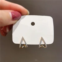 2021 new fashion simple fashion small geometric triangle diamond hollow earrings personality wild temperament female earrings