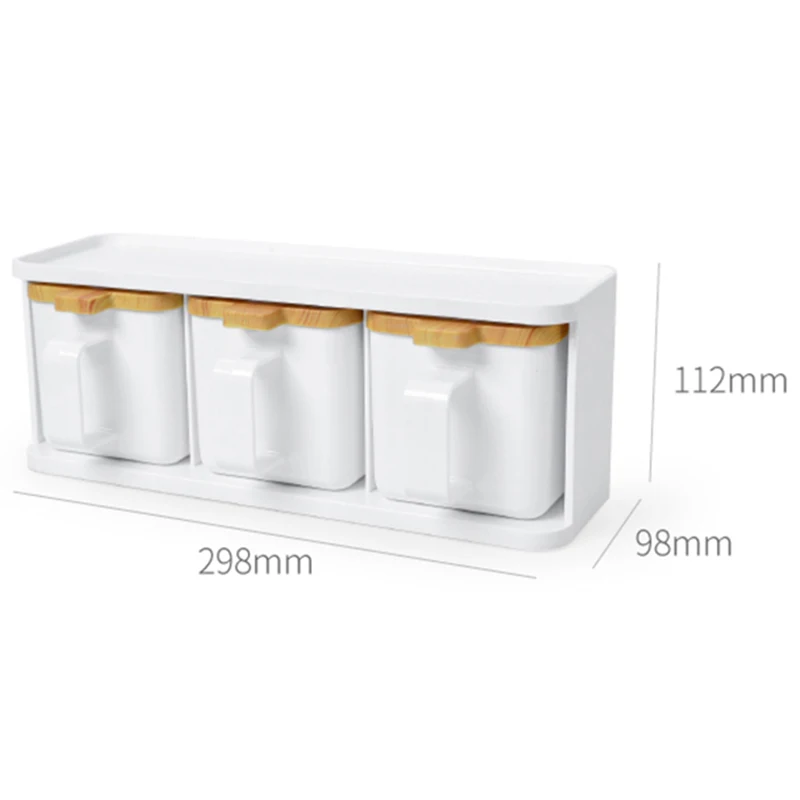 Spice Jar Seasoning Box Plastic Salt Pepper Kitchen Cumin Powder Storage Bottle Clear Transparent Rack Condiment Set Tools | Дом и сад