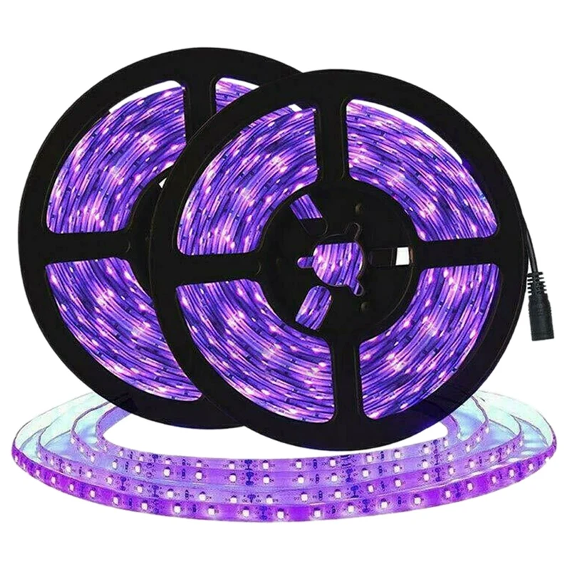 

10M LED UV Light Strip Ultraviolet Flexible Purple 33FT Blacklight 600 LEDs Disinfect Light Strip