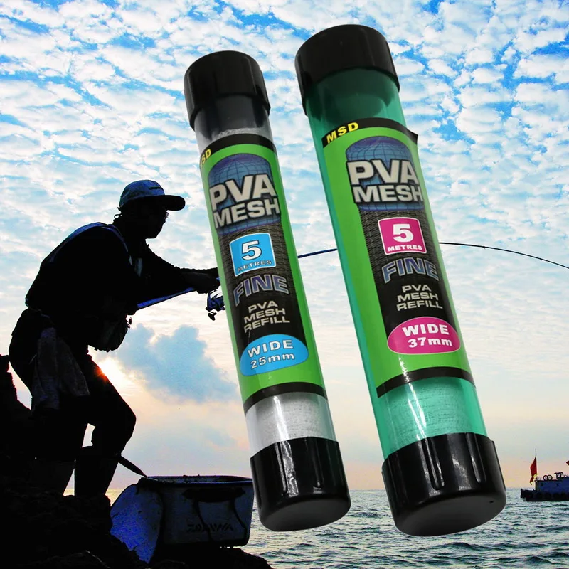 1 шт. 5 м растворитель воды из ПВХ узкий сетчатый тюбик для ловли карпа кормушка