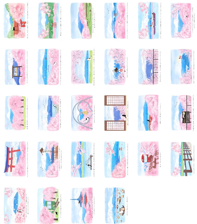 

52mmx80mm flower mountain paper lomo card(1pack=28pieces)
