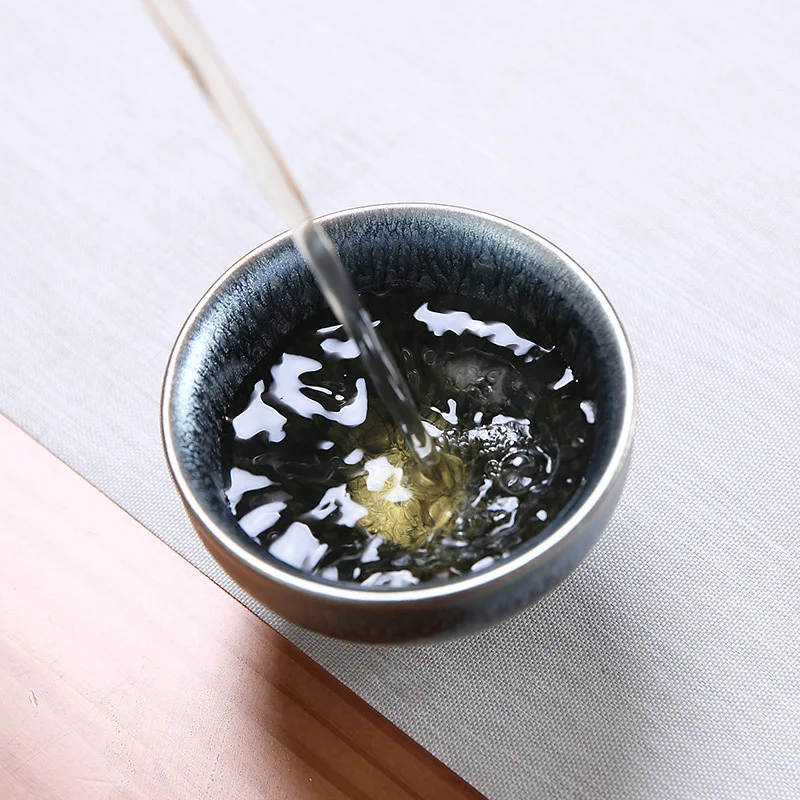 Чайная чаша со светильник светом керамическая одинарная креативный праздничный