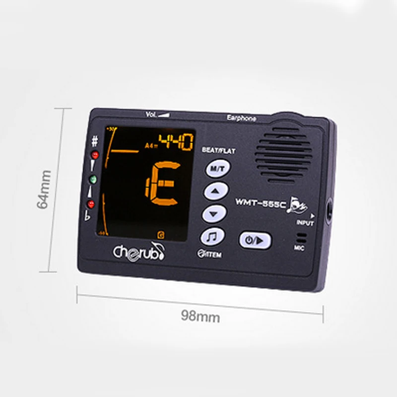 Cherub WMT-555C электронная цифровая гитара 3 в 1 метронома тюнер и генератор тонов