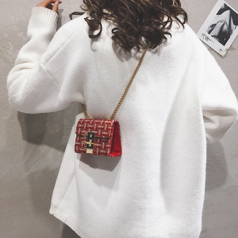 Летняя хипстерская маленькая сумка с цепочкой для женщин 2020 новый стиль на одно