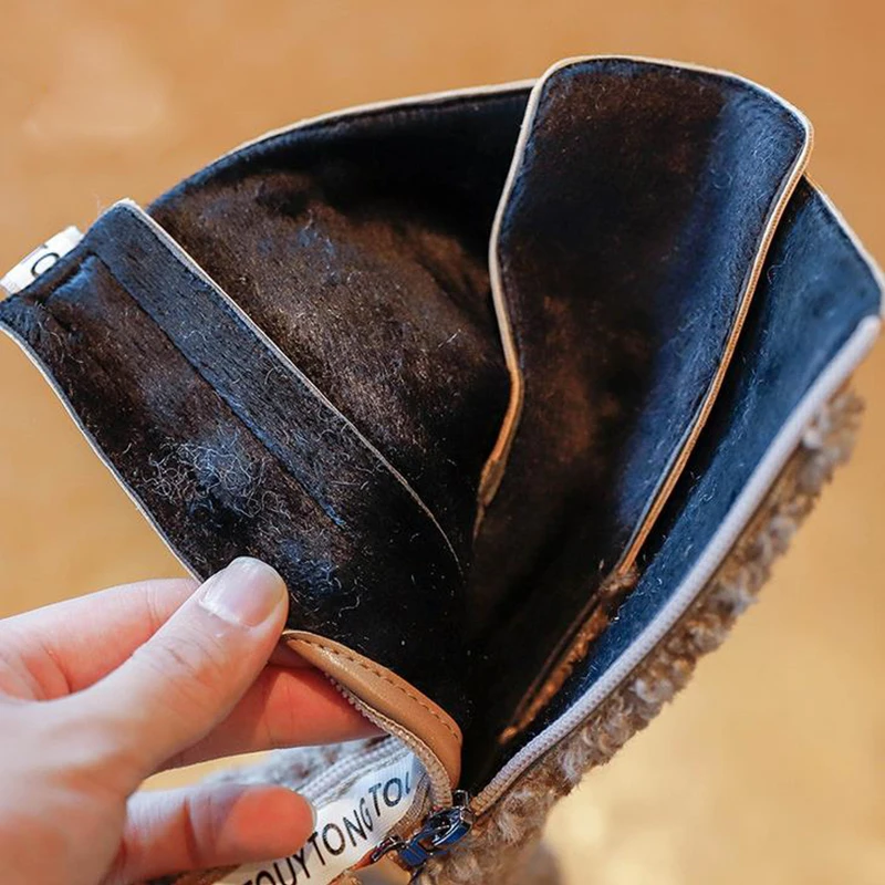 

Kids Boots Girls Boots Warm Cotton Boots Winter Plush Boots Girls Shoes Kids Shoes