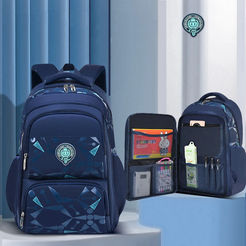 Ортопедический школьный рюкзак для девочек 1-3-6 классов, детская Водонепроницаемая школьная сумка для начальной школы, с несколькими карман...