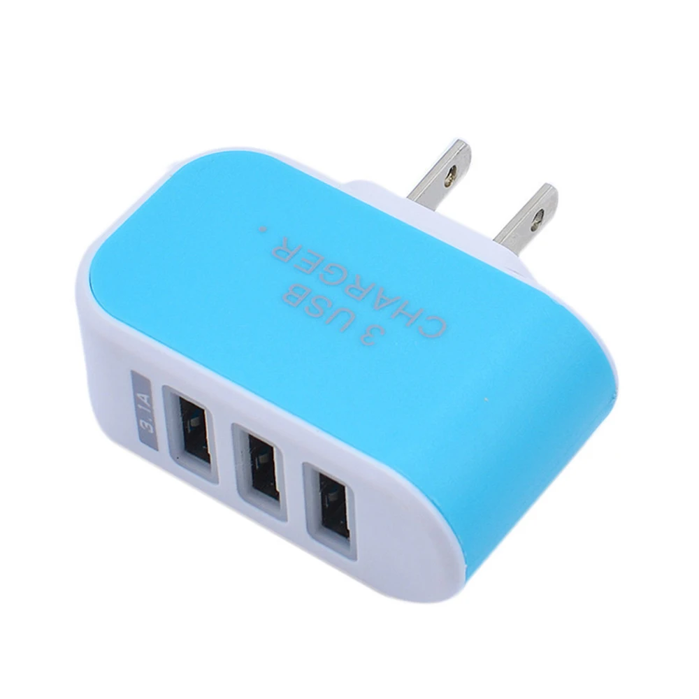 Универсальное 3 порта USB настенное зарядное устройство домашнее зарядное устройство переменного тока для путешествий адаптер EU-Plug для планшеты и смартфоны