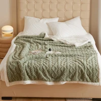 super soft lamb wool blanket winter bed sheet office leisure nap blanket sofa throw blankets thicken warm cashmere coral bedding
