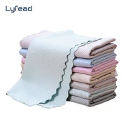 lyfead 5pcs kitchen anti grease wiping rags efficient absorbent microfiber cleaning cloth for home washing dish cleaning towel