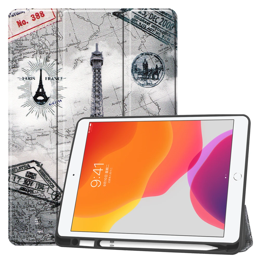 Красивый цветной чехол с бабочкой для iPad 10 2 новинка 2019 кожаный дюймов планшета
