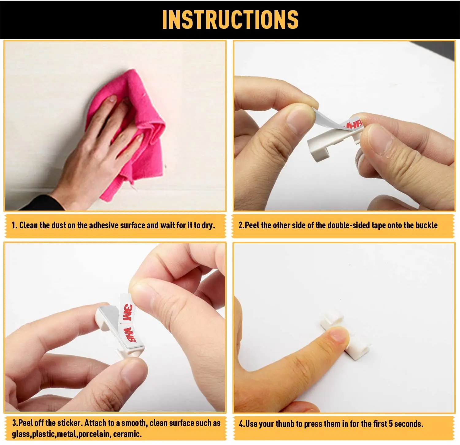 20/5 шт. самоклеящиеся держатели для рабочего стола | Электроника