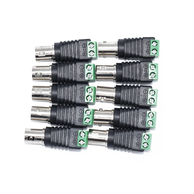 10 шт. BNC Разъемы DIY для CCTV камеры коаксиальный/Cat5/Cat6 кабели