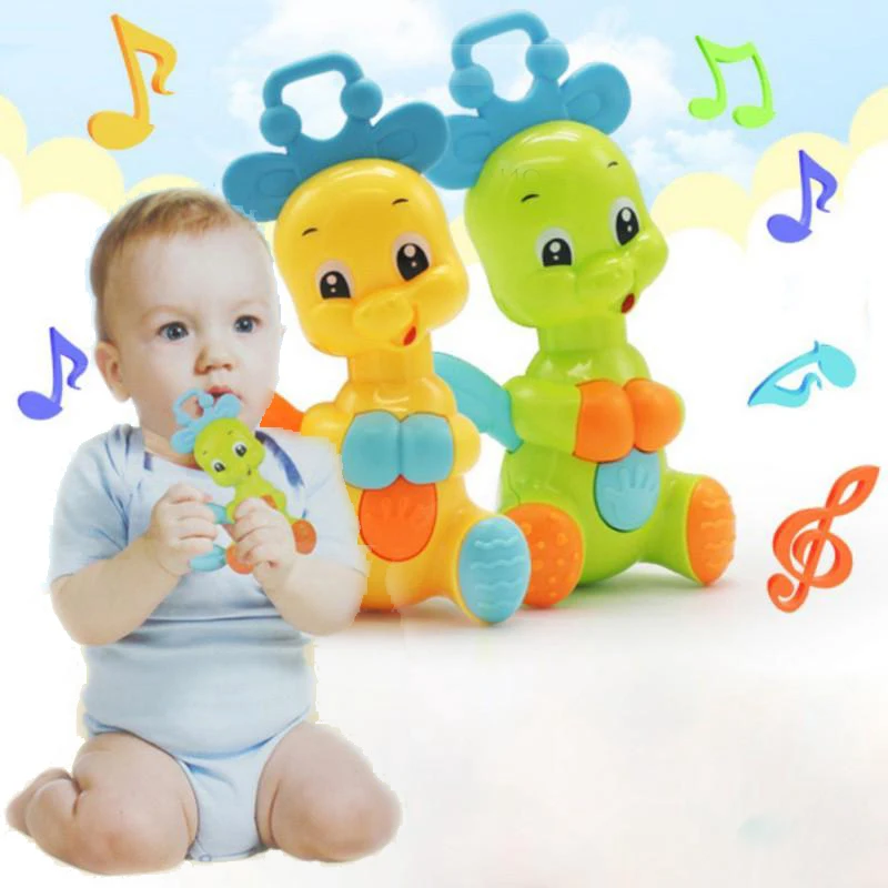 

Baby Toys 0-12 months Rattle Hand Knocking Bell Toy Rattles Develop Baby Intelligence Activity Grasping Toy Hand Bell Teether