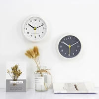 small clock simple bathroom clock waterproof with suction cup clock whitegrey