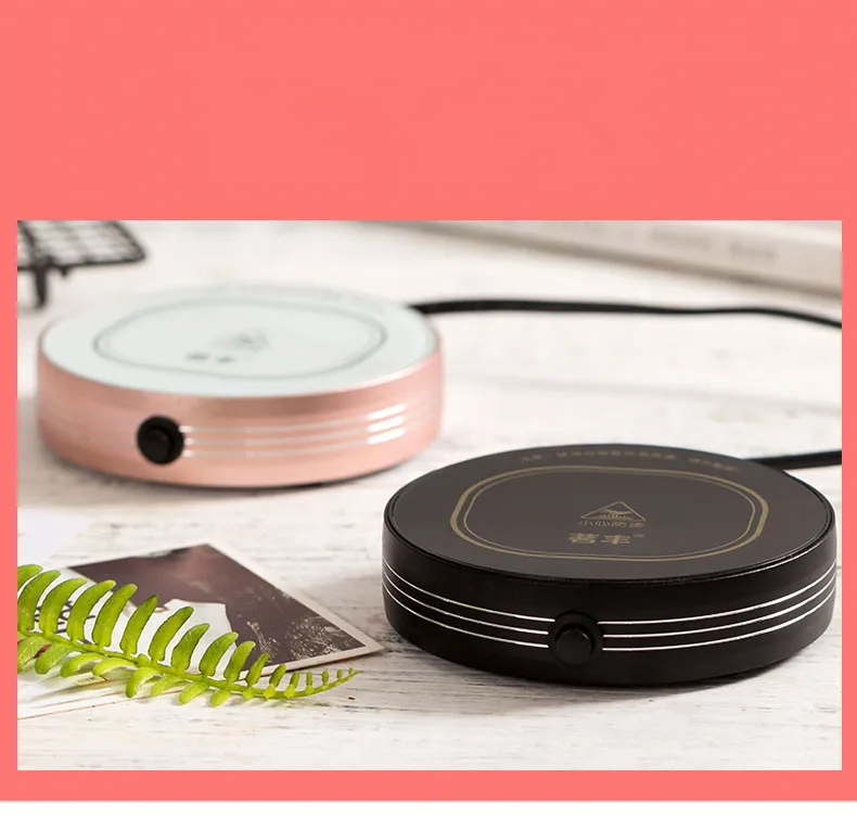 

1PCS Cup Warmer Coaster Mug Mat Electric Heating Teapot Warmer Coasters Office Warmer Coaster Girlfriend Gift Parents Gift Round