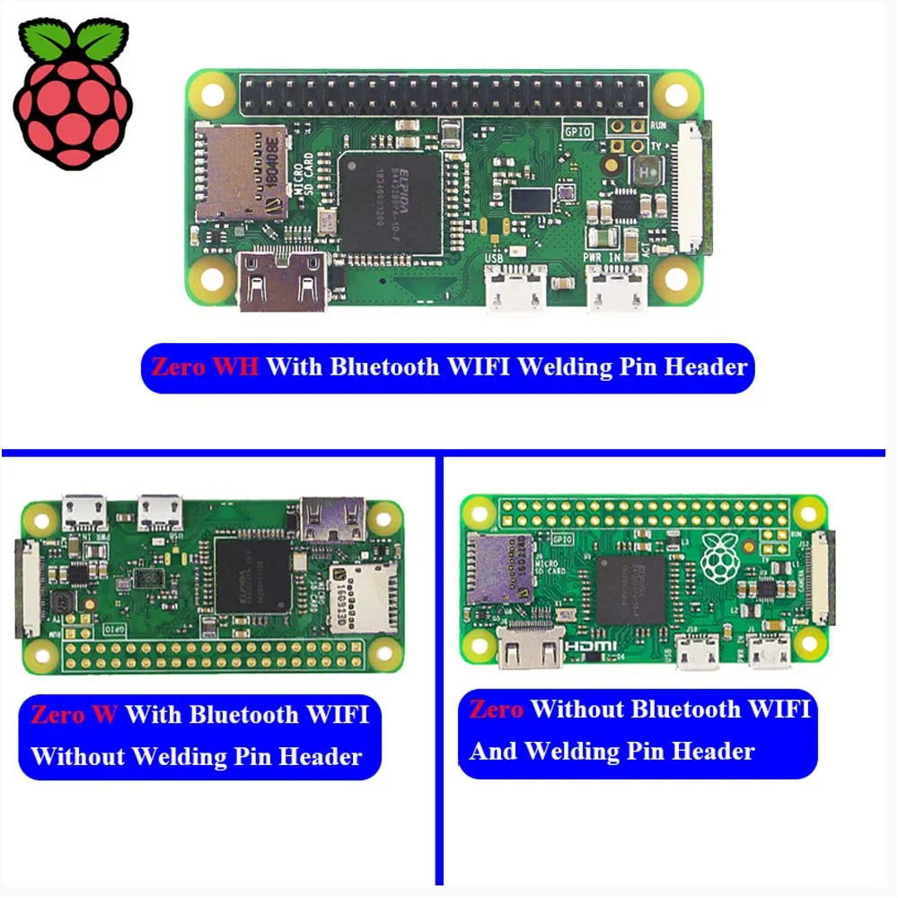 Raspberry Pi Zero W zero WH беспроводной 0 с Wi Fi и Bluetooth 1 ГГц процессор 512 МБ ОЗУ Linux OS 1080P HD