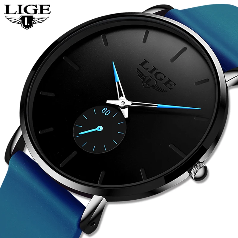 Часы наручные мужские с силиконовым ремешком многофункциональные брендовые