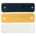 Ярлыки для одежды кожаные ручной работы с надписью With Love, 12 шт.