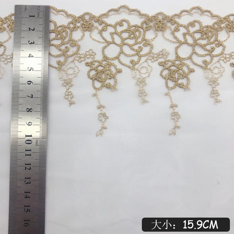 

Прозрачная сетка с золотыми цветами, кружевная сетка, аксессуары для одежды, предметы интерьера, Детские Свадебные шляпы, кружева для рукоделия