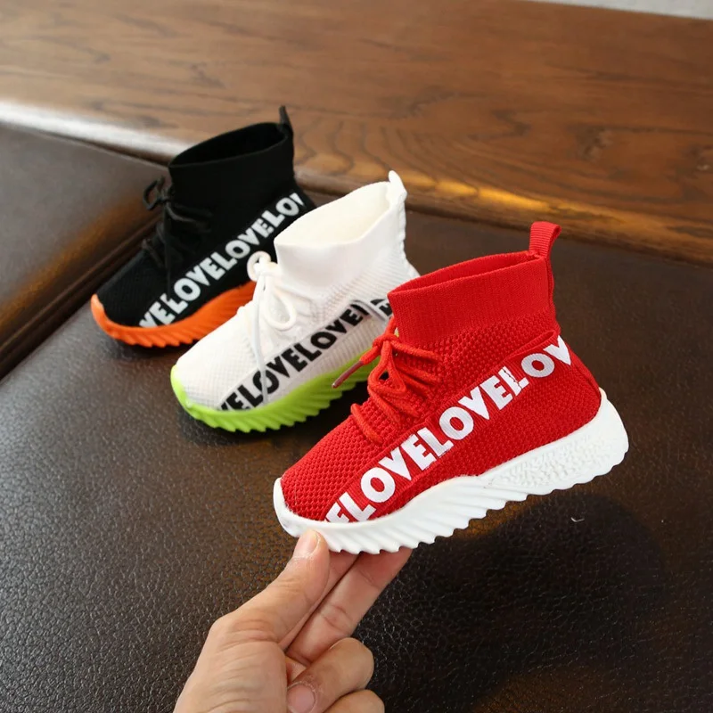 

Fashion Children Casual Shoes Baby Shoes for Boys Girls Sneakers Breathable Anti-Slip Letter Print Shoe New Soft Spring Autumn