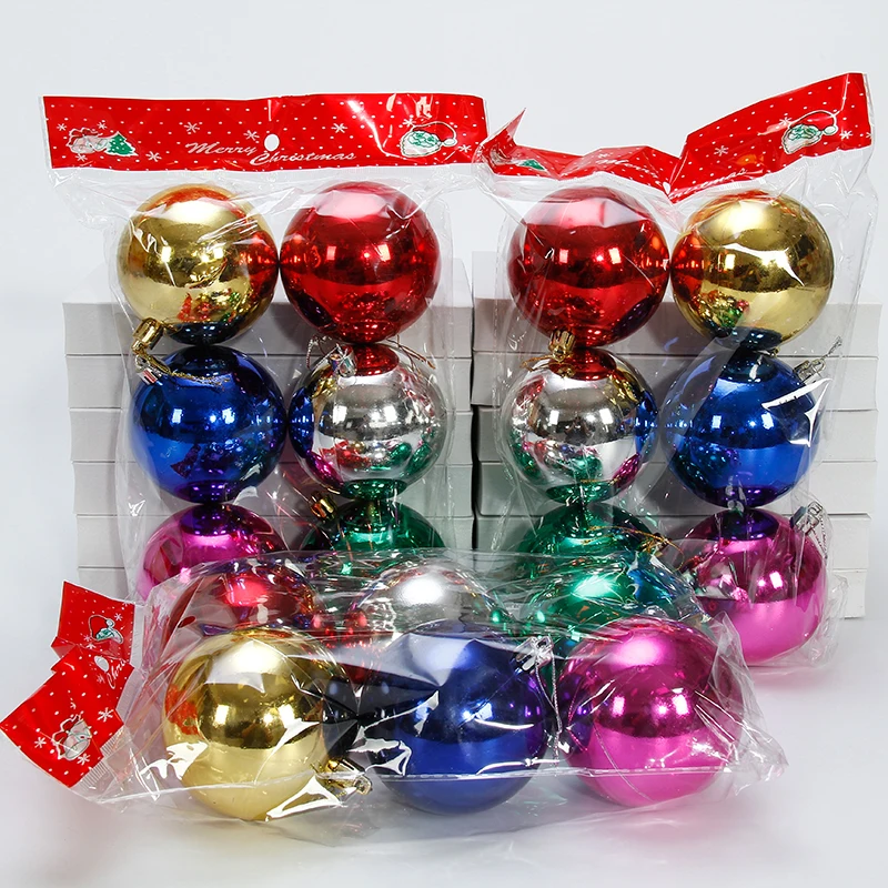 

4-10cm Christmas Tree Ball Ornaments Colorful Plastic Balls Party Hanging Decorations Accessories christmas decorations
