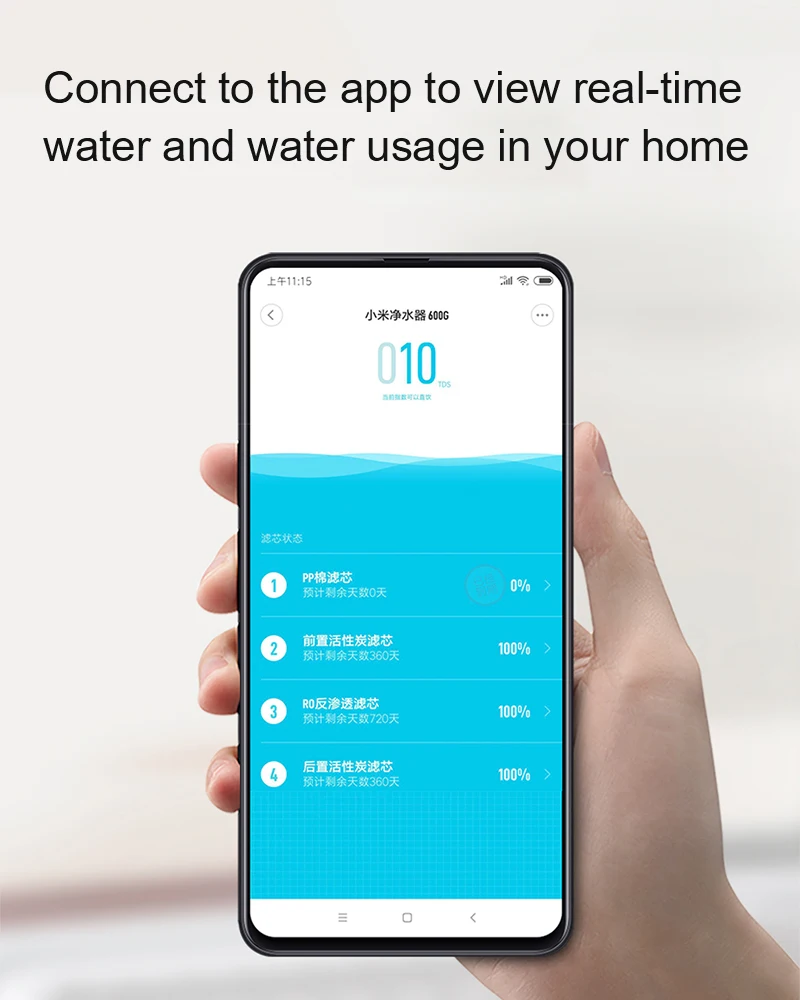 Оригинальный подводный кухонный фильтр Xiaomi очиститель воды система обратного
