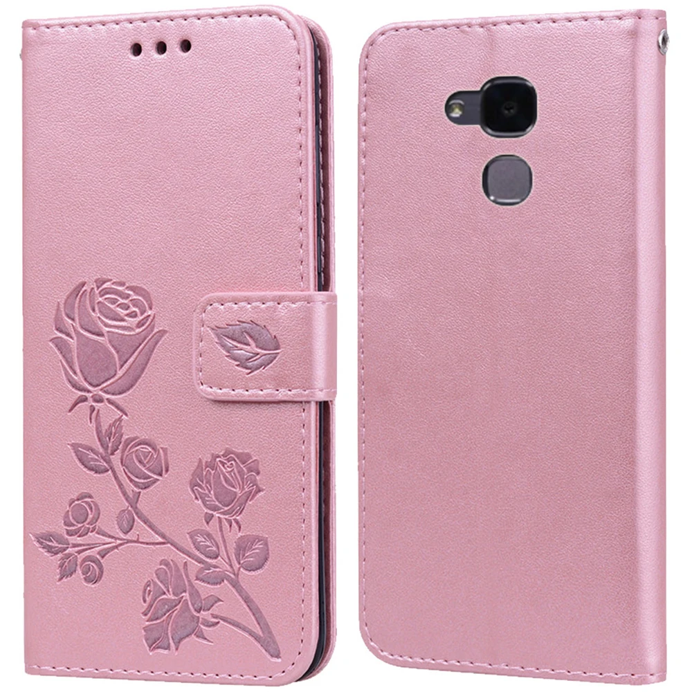 Роскошный кожаный чехол книжка с откидной крышкой для Huawei Honor 5X 6X GR5 2016 2017