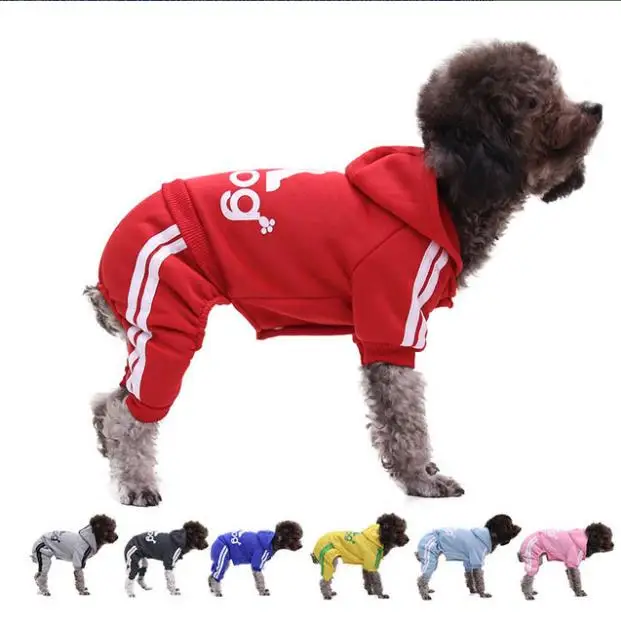 

Dog clothes four-legged Hoodies Coat buttoned pet clothes pet supplies cat clothes autumn and winter new